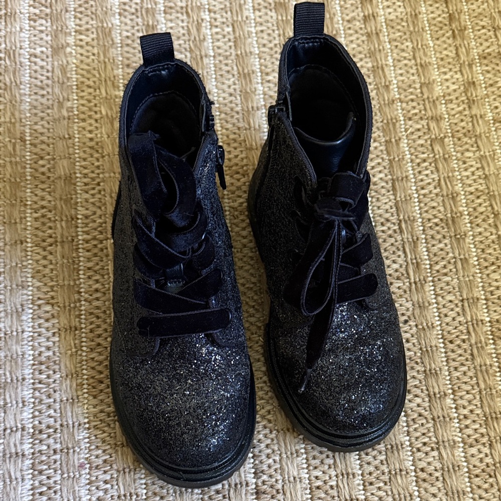 Cat & Jack black sparkle boot